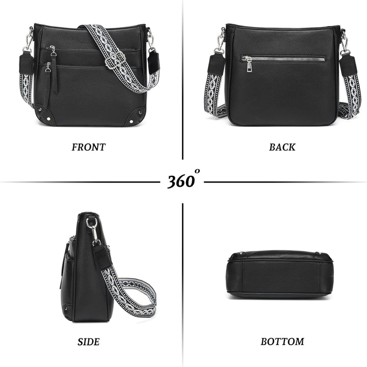 Umhängetasche Damen Mittelgross Schultertaschen Leder PU Handtasche Für Damen Crossbody Bag Weiche T