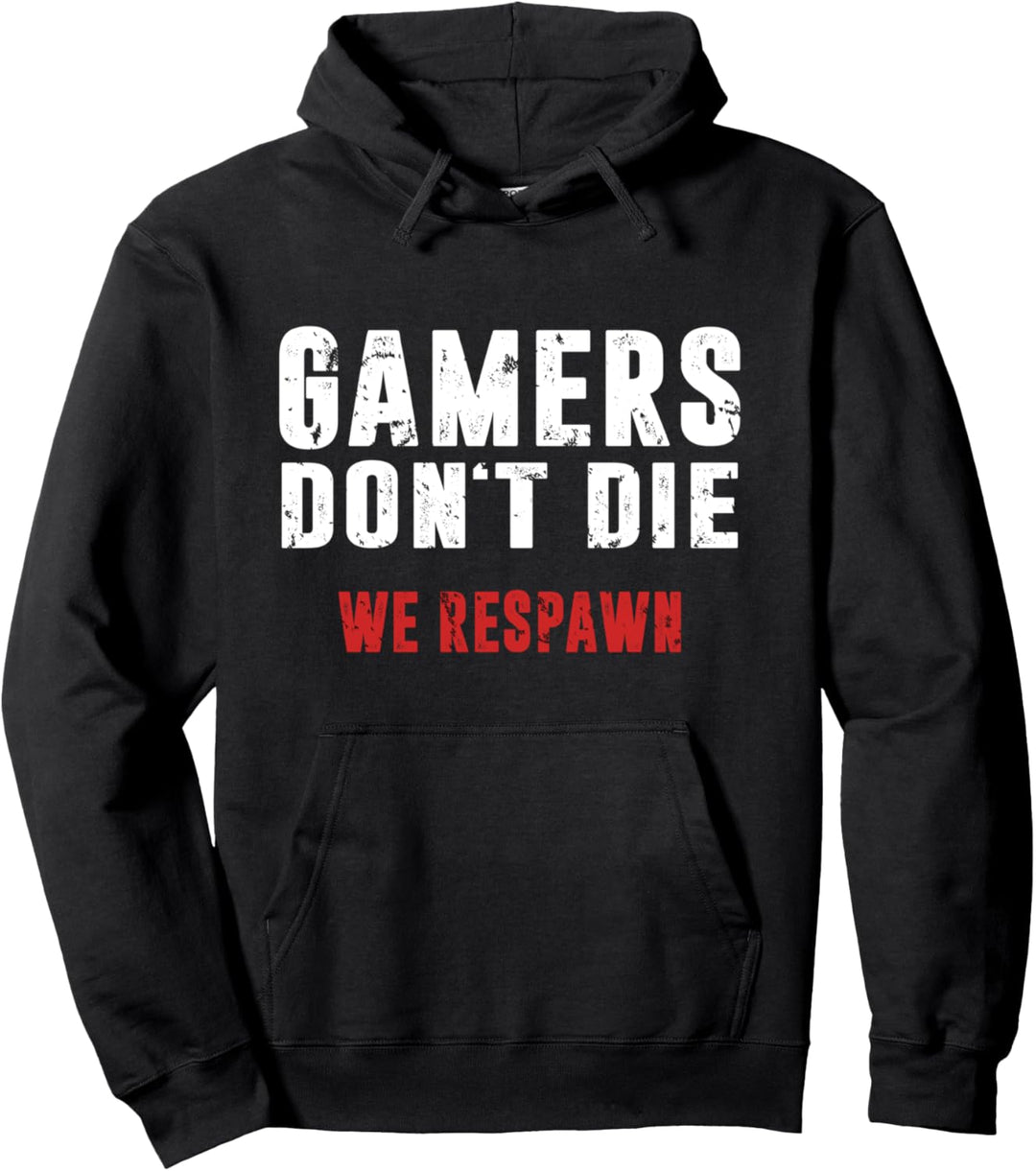 Gamers Don't Die Gamerin Zocker Pc Konsole Gaming Zocken Pullover Hoodie