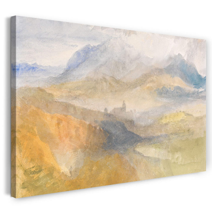 Printed Paintings Leinwand (80x60cm): William Turner - A Distant View Over Chambéry, from The Nor 80