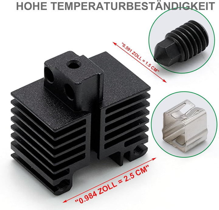 Ollanoos Hotend Kit Ersatz für Bambu Labs X1/X1C 3D-Drucker, einschliesslich kupferbeschichtetem Hei