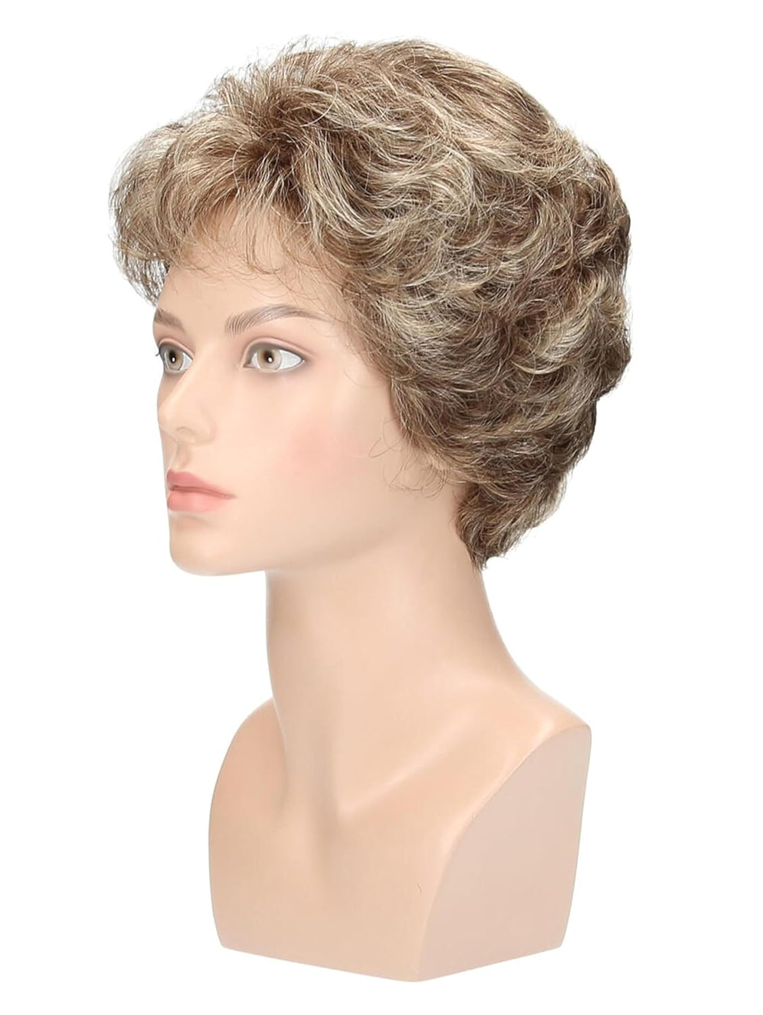 Perücke "Bärbel" Dunkelaschblond/Lichtblond gesträhnt, Dunkelaschblond/Lichtblond gesträhnt