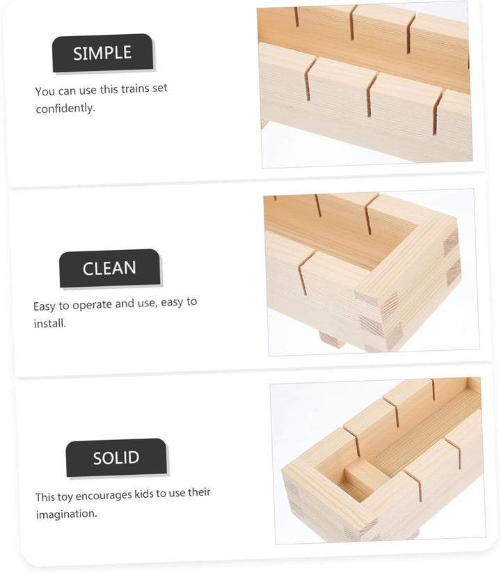 Garneck Rechteckige Sushi-pressform Aus Holz Sushi-herstellungsset -reisrollenformen Werkzeuge