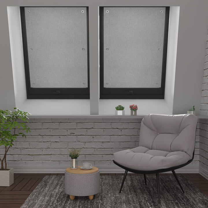 WOLTU Thermo Dachfenster Rollo ohne Bohren Sonnenschutz Verdunkelungsrollo mit Saugnäpfen, Thermorol