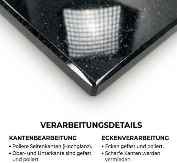 Granit Schneidebrett Servierbrett und Herdabdeckplatte Made in Germany edle Unterlegplatte aus massi