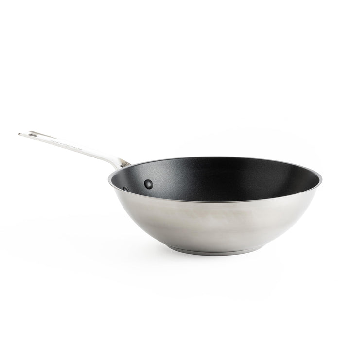 KitchenAid Stainless Steel Wok (28cm/3,6l), PFAS-freie gesunde keramische Antihaftbeschichtung besch