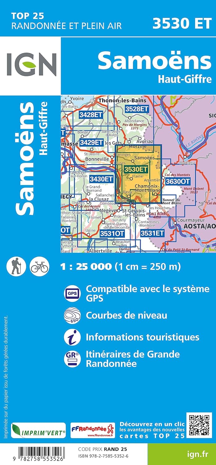 Samoëns - Haut Giffre 1:25 000: 1:25000 (TOP 25), Karte