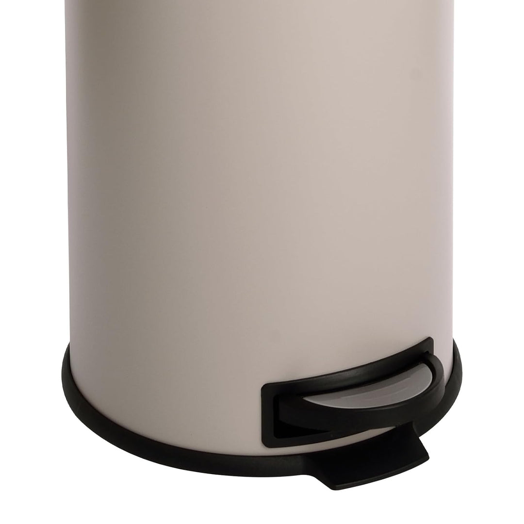 SVITA T20 Mülleimer Treteimer Abfalleimer 20 Liter inkl. Inneneiner rund Küchen-Hilfe Taupe, Taupe