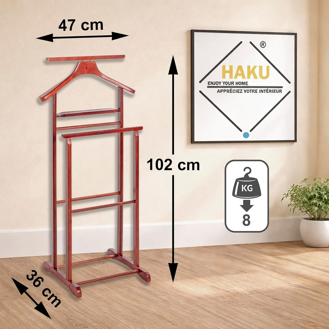 HAKU Möbel 30669 Herrendiener 47 x 36 x 102 cm, kirsche Kirsche 47 x 36 x 102