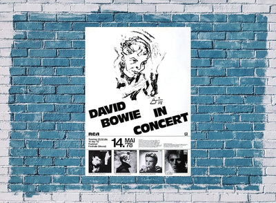 David Bowie - Heroes, Frankfurt 1978 » Konzertplakat/Premium Poster | Live Konzert Veranstaltung | D