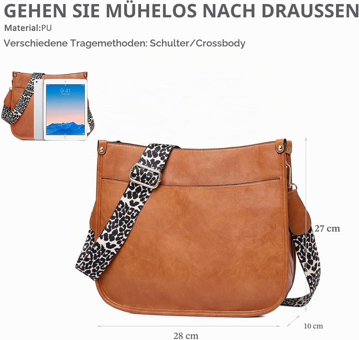 NICOLE &amp; DORIS Frauen Umhängetasche Damen Handtasche Schultertasche Leder PU Satchel Tasche Multi-Po