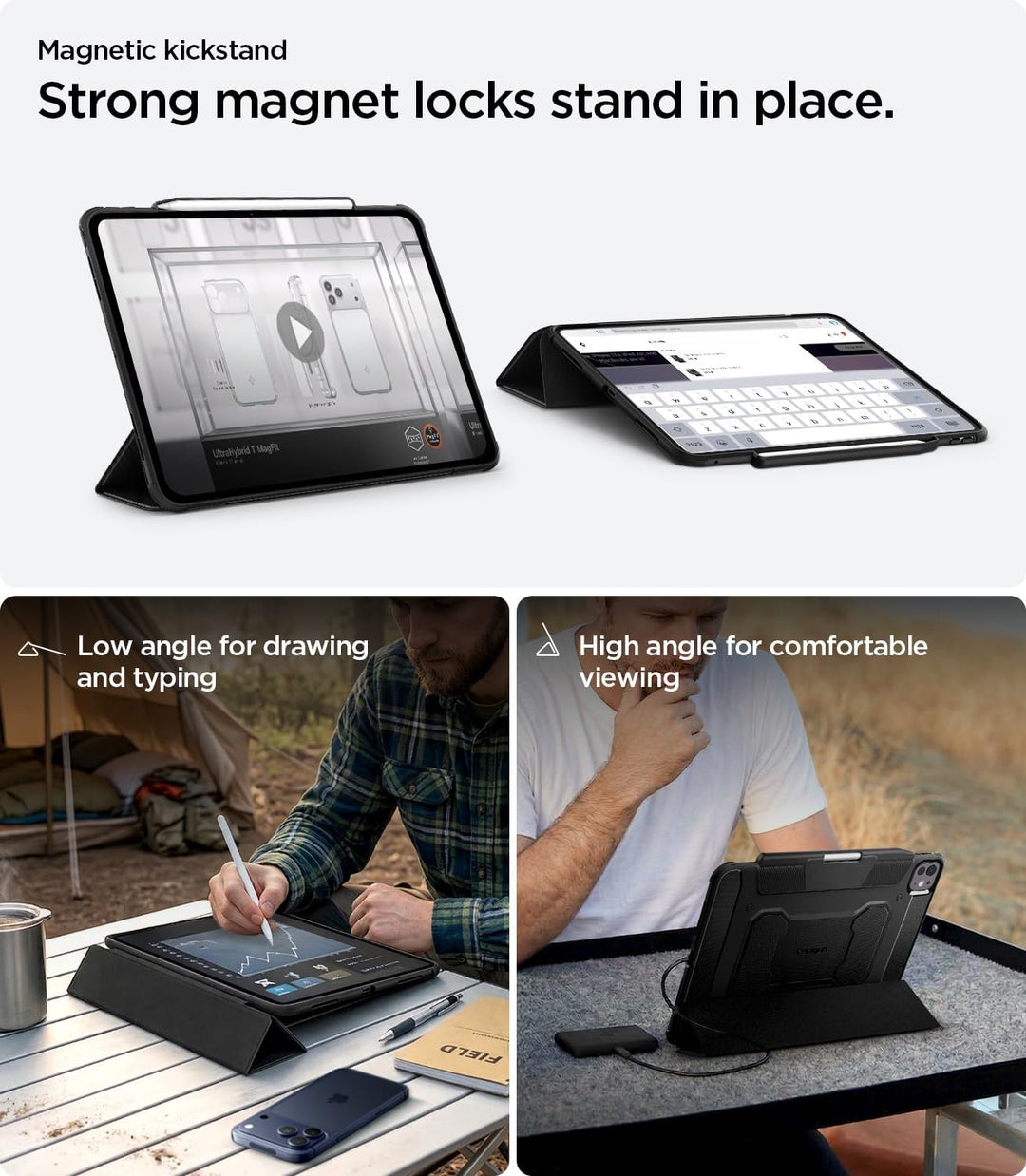 Spigen Rugged Armor Pro Hülle für iPad Pro 11 Zoll M5 (2025) / M4 (2024) Chip Robustes Case Auto Sch