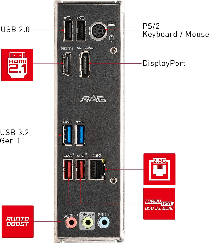 MSI MAG B660M BAZOOKA DDR4 Mainboard Micro-ATX - unterstützt Intel Core Prozessoren 12. Generation,