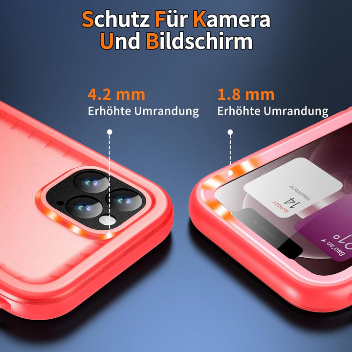 Cozycase TOP Militärschutz Hülle für iPhone 12 Pro Max wasserdichte 360 Grad Panzerhülle Outdoor Cas