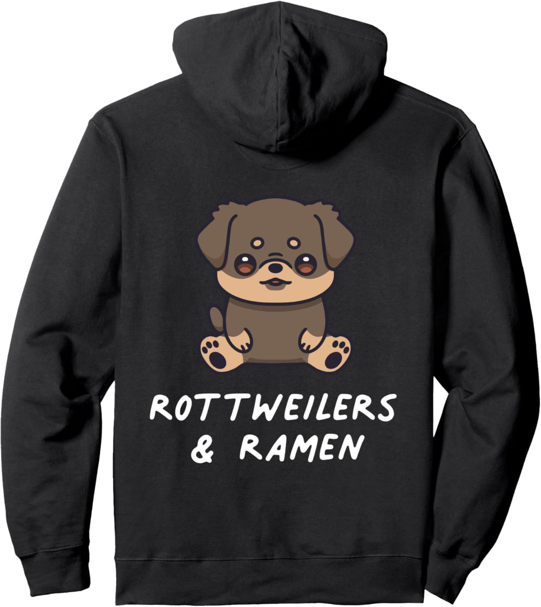 Rottweilers & Ramen Kawaii Welpe Hund Hundefreunde Japan Pullover Hoodie