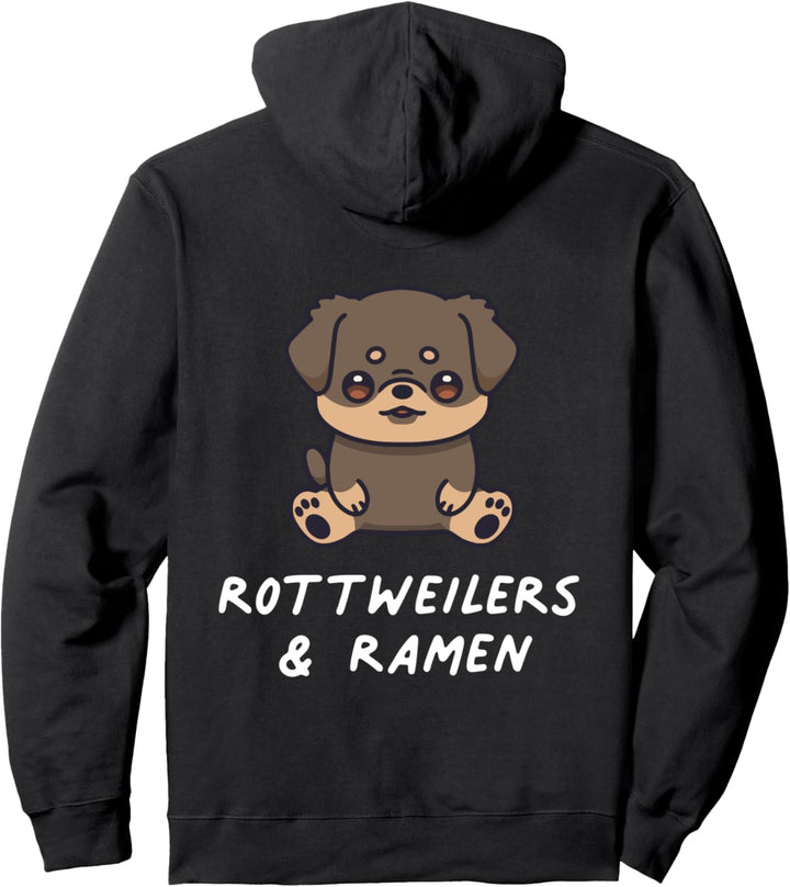 Rottweilers & Ramen Kawaii Welpe Hund Hundefreunde Japan Pullover Hoodie