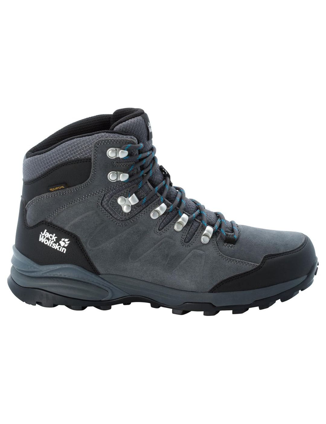 Jack Wolfskin Herren Refugio Texapore Mid M Walking-Schuh 45.5 EU Grey Black, 45.5 EU Grey Black