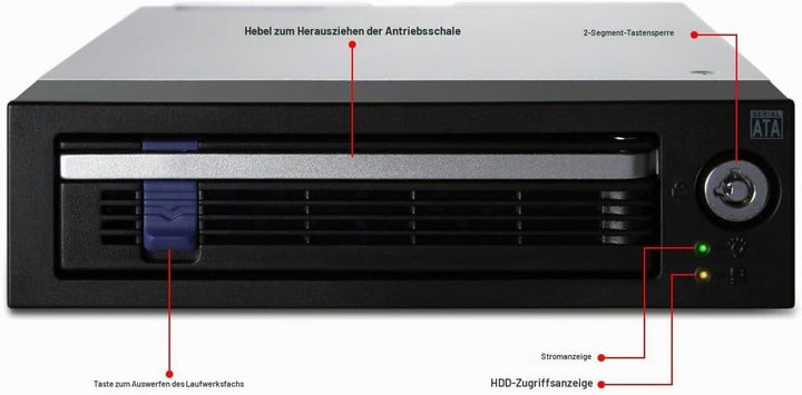ICY DOCK SATA 6Gbit/s 3,5 Zoll (8,9cm) HDD-Wechselrahmen MB876SK-B