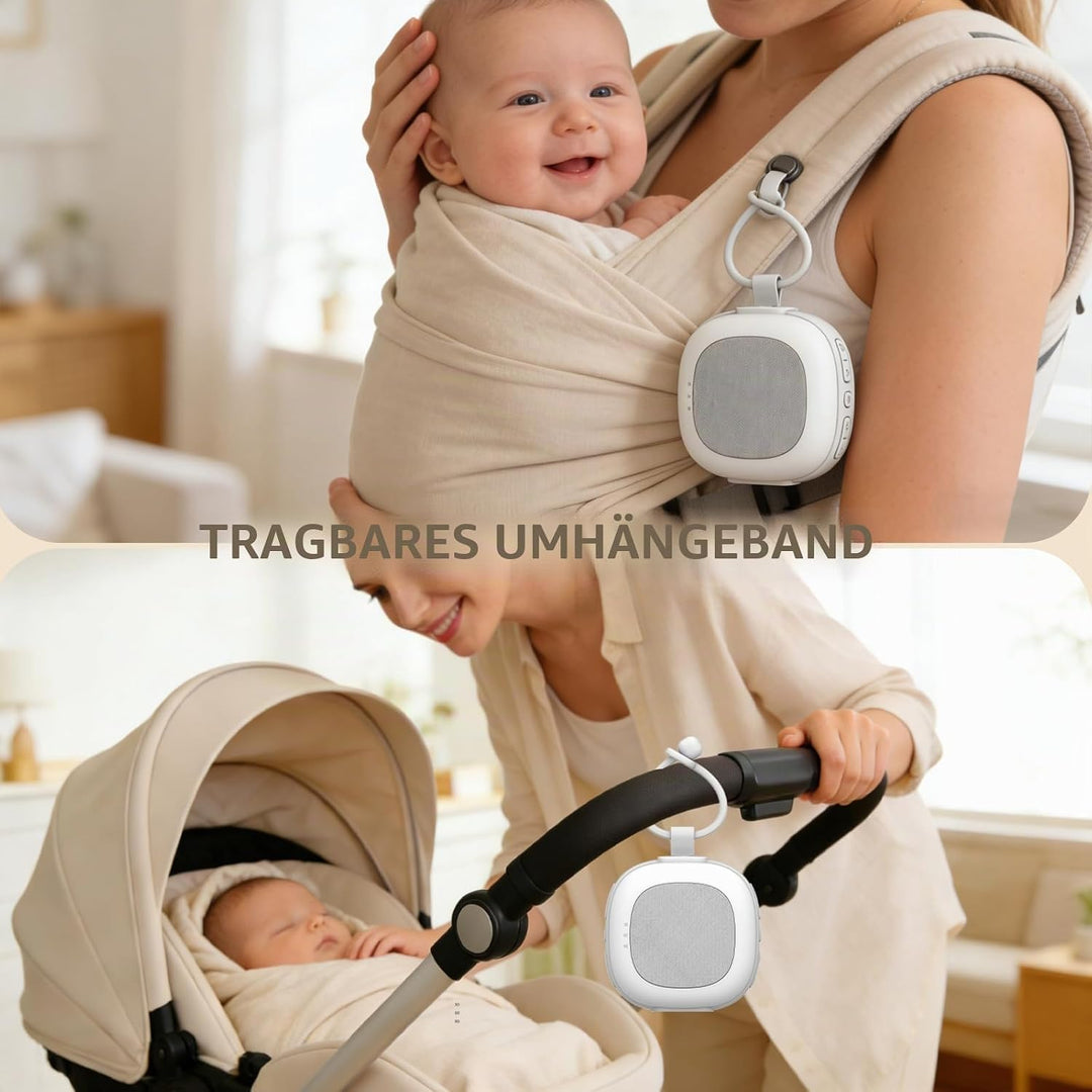 Tragbare White-Noise-Machine mit Nachtlicht Weisses Rauschgerät mit 32 High-Fidelity-Soundtracks, 7