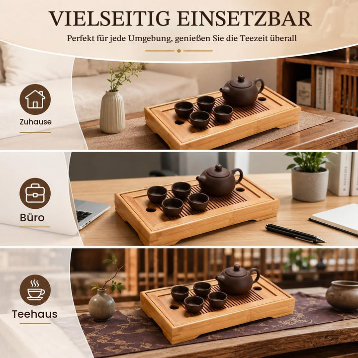 Gongfu Teetablett, Chinesischen Tee Tisch Bambus Tee Tablett, Tee Serviertablett Chinesisch Kung Fu