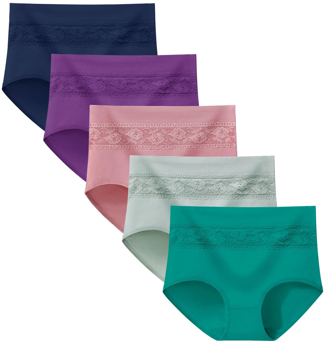 Xaanelr Damen Unterhosen Hipsters Stretch Baumwolle Hohe Taille Slips Weich Unterwäsche für Frauen M