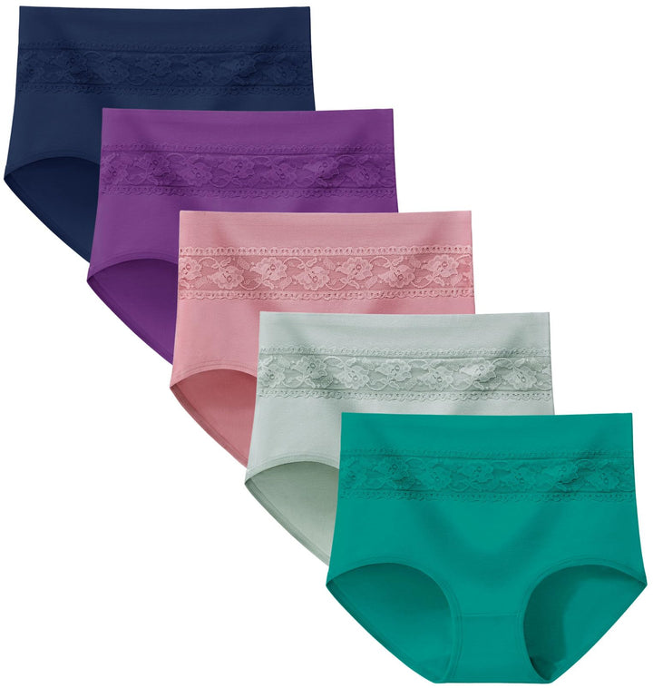 Xaanelr Damen Unterhosen Hipsters Stretch Baumwolle Hohe Taille Slips Weich Unterwäsche für Frauen M
