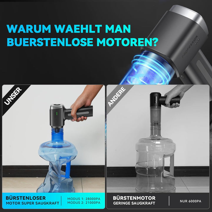 Handstaubsauger Handstaubsauger Akku Autostaubsauger Stark 28000Pa 4-in-1 für Auto Tierhaare Innenra