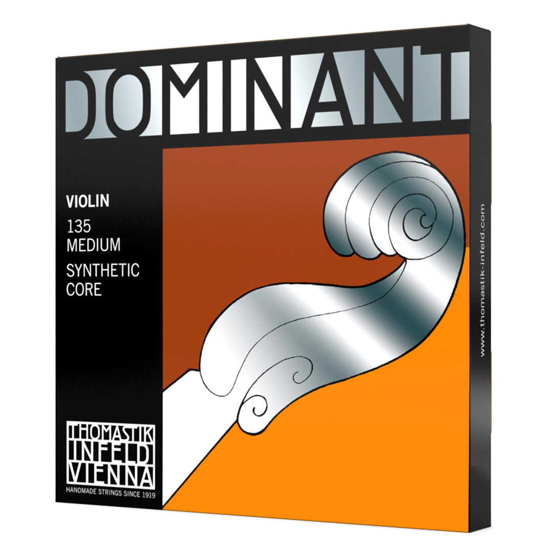 Thomastik 633625 Saiten für Violine Dominant Nylonkern, Satz 4/4 Mittel E Stahlkern Alu. Umsponnen m