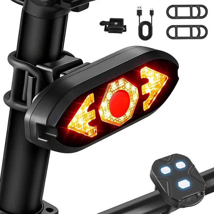Blinker für E Scooter mit Funkfernbedienung, Automatische Bremsanzeige | IPX4 USB Wiederaufladbar, f