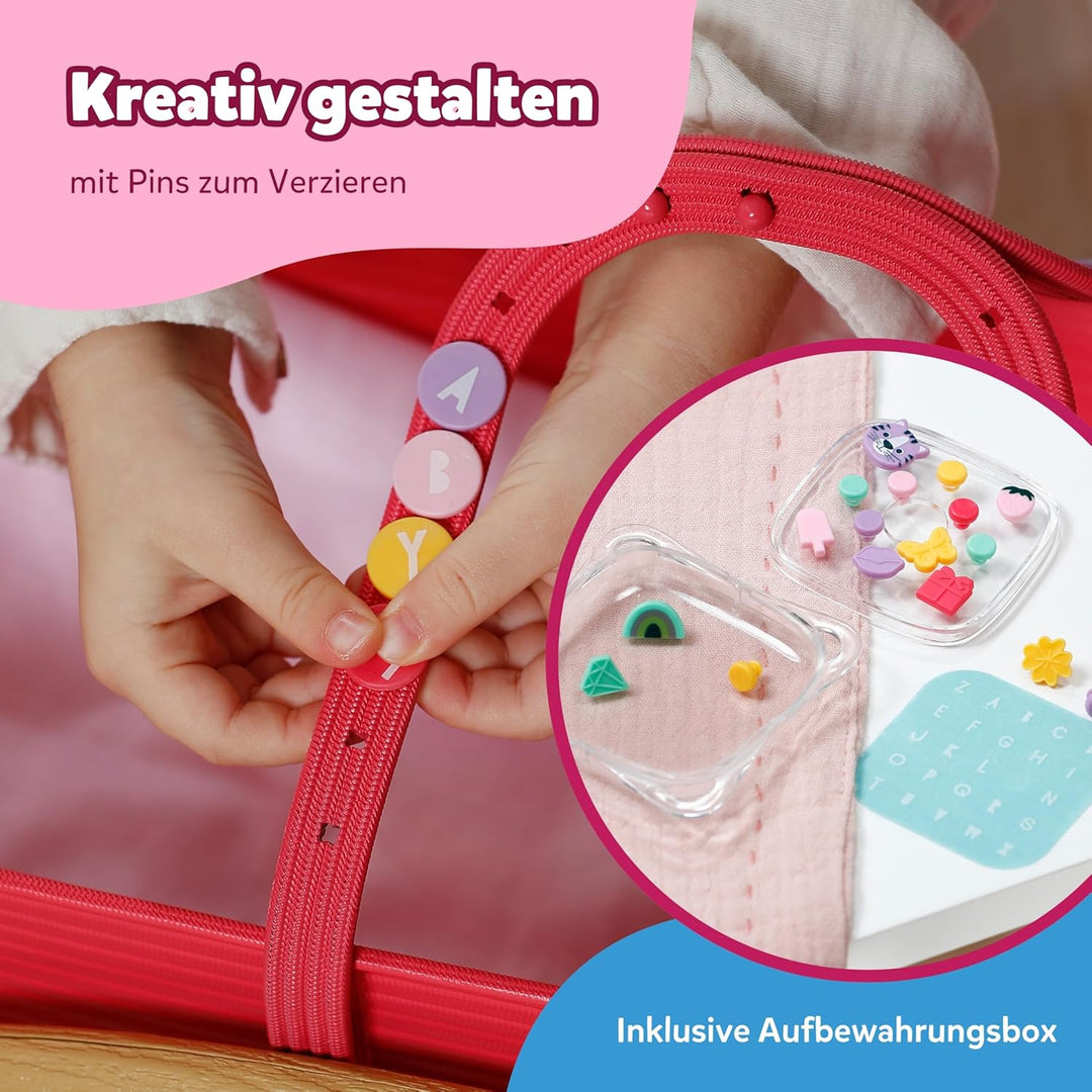 BABY born 3 in 1 Wiege Pinplay, Puppenbett, Wiege und Trage mit Pins zum Verzieren, inkl. Bettdecke