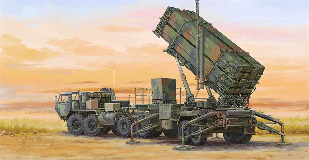 Trumpeter 007157 1/72 M983 HEMTT mit M901 Raketenwerfer MIM 104F Patriot, Mehrfarbig