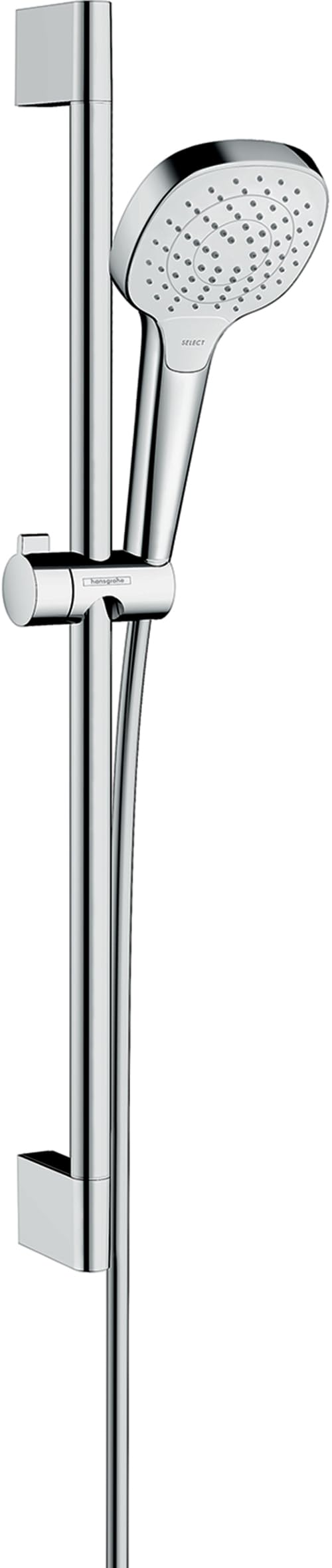 hansgrohe Duschset Croma Select E, Duschkopf wassersparend mit Schlauch und Halterung, verstellbar,