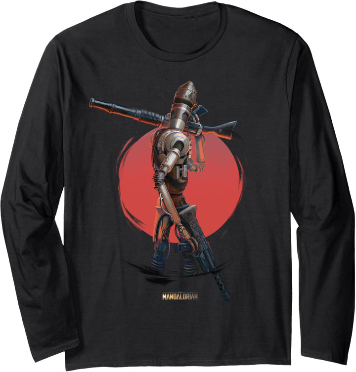 Star Wars The Mandalorian IG-11 Red Sun Portrait Langarmshirt