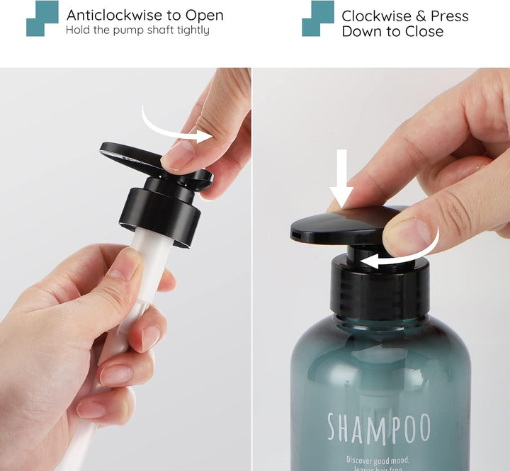 Segbeauty Duschflasche mit Trichter, 3 STK. 10,1 Unzen Nachfüllbare Kunststoff-Pressflaschen, 300 ml