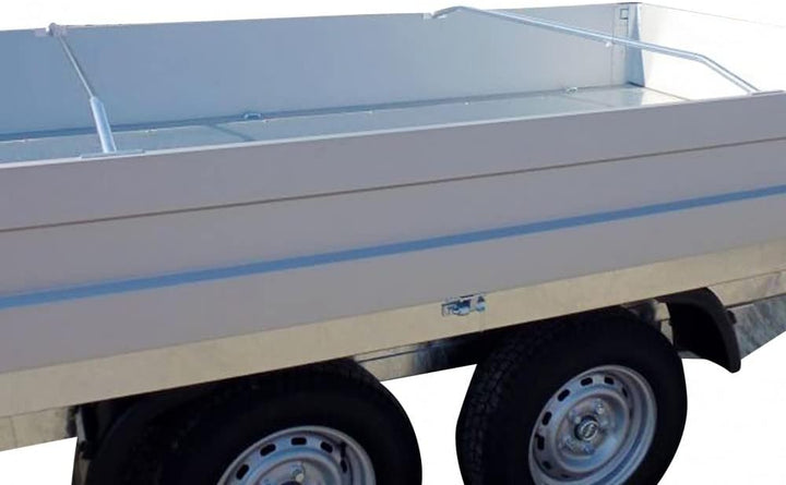 JB Brandl 2 x Alu Planenbügel für Flachplane, Ideal für PKW Anhänger 1,4-2,1m verstellbar