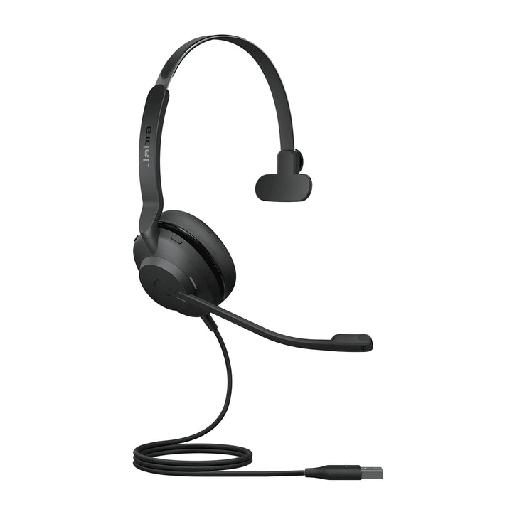 Jabra Evolve2 30 Headset – Mono Kopfhörer mit Noise Cancelling – UC Zertifiziert – mit 2-Mikrofon An