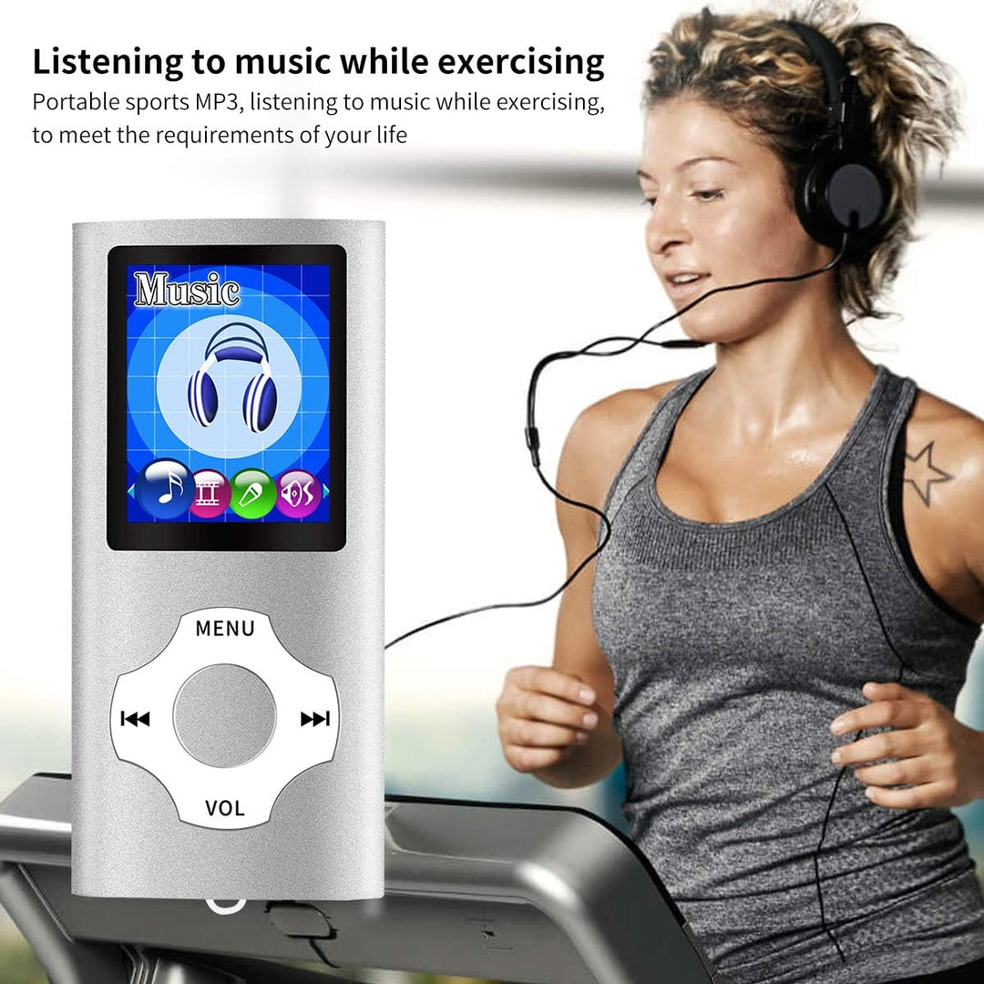 Mymahdi MP3 / MP4 Portable Player, Silber mit 1,8 Zoll LCD-Bildschirm und Memory Kartensteckplatz, M