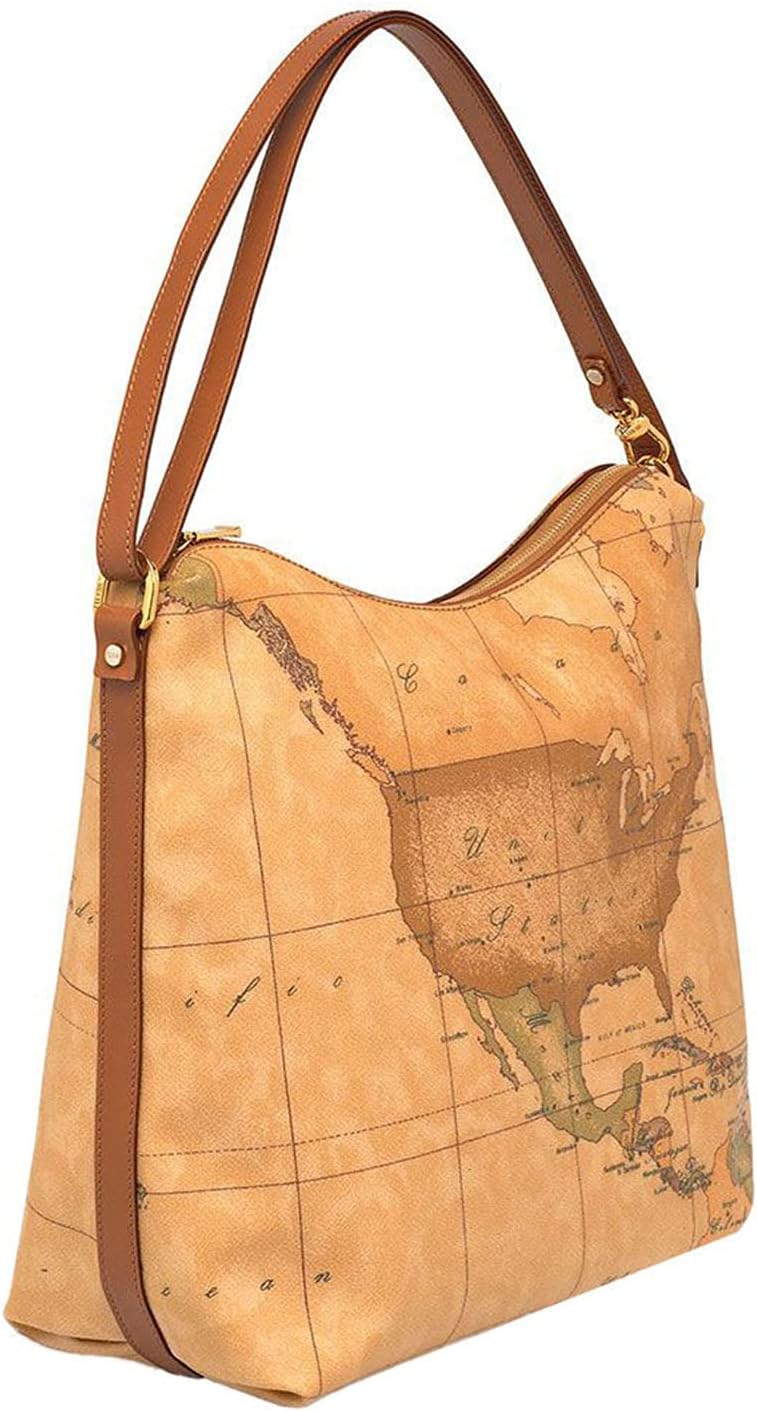 ALVIERO MARTINI Donna Borsa Media a Spalla Geo Classic Naturale Mod. D076 6000 Einheitsgrösse, Einhe
