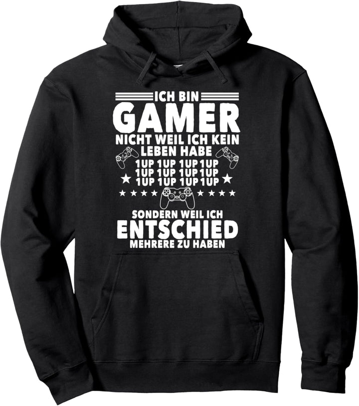Ich bin Gamer, Geschenk Shirt mit lustigen Spruch, Zocker Pullover Hoodie