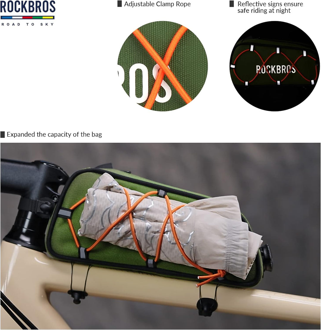 ROCKBROS Road-to-Sky Fahrrad Rahmentasche Wasserabweisend Oberrohrtasche 0,7L Reflektierend Fahrradt
