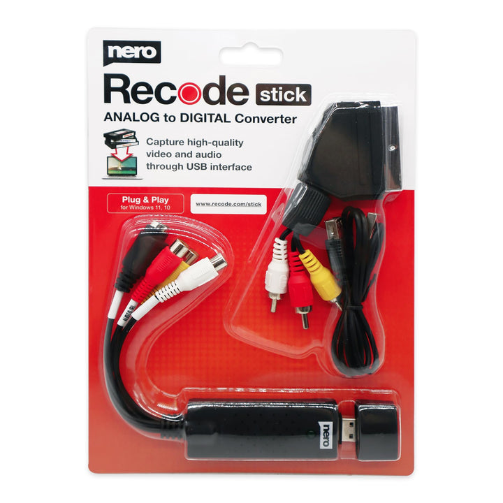 Nero VHS zu USB Video Grabber Recode Stick | VHS selbst digitalisieren | ANALOG to DIGITAL Capture C