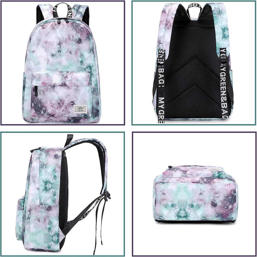 Lohol Leichter Schulrucksack für Mädchen, Kinder-Schulranzen-Rucksack mit Aufdruck (Batiken Schmette