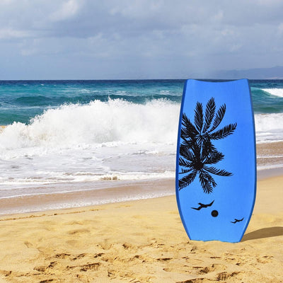 GYMAX Surfbrett 105 x 51 cm, Schwimmbrett mit Zugseil, max. Belastung: 85 kg, Bodyboard Surfboard mi