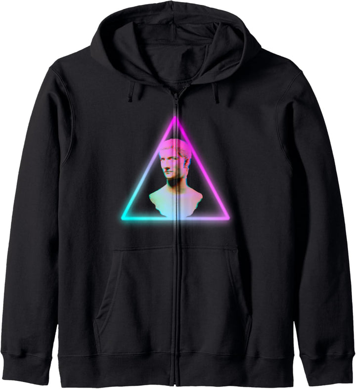 Griechische Statue Produkt Ästhetische Vaporwave 80er Kunst Kapuzenjacke