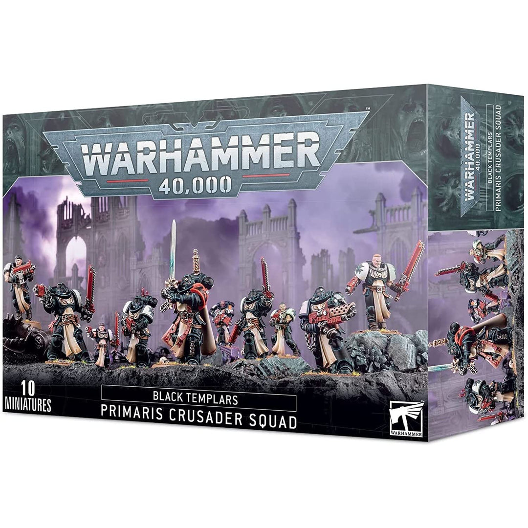 Games Workshop - Warhammer 40.000 - Schwarze Templer: Primaris Kreuzritter Kader, Schwarz