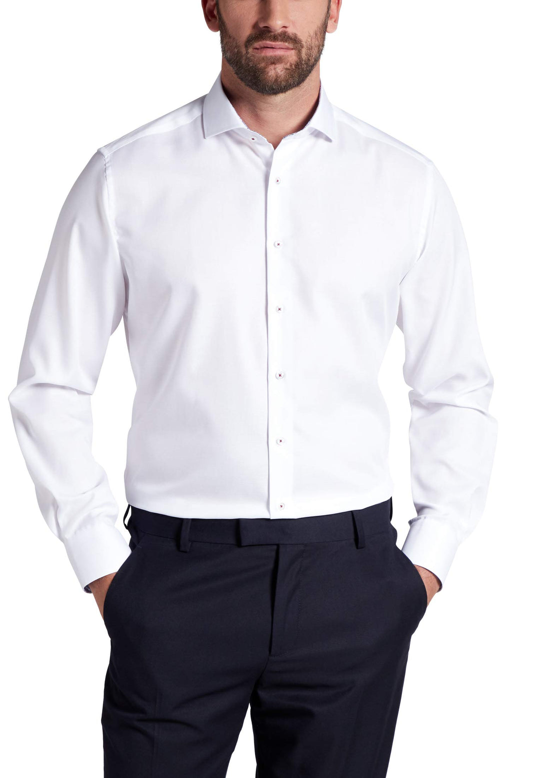 eterna Langarm Hemd Modern Fit strukturiert