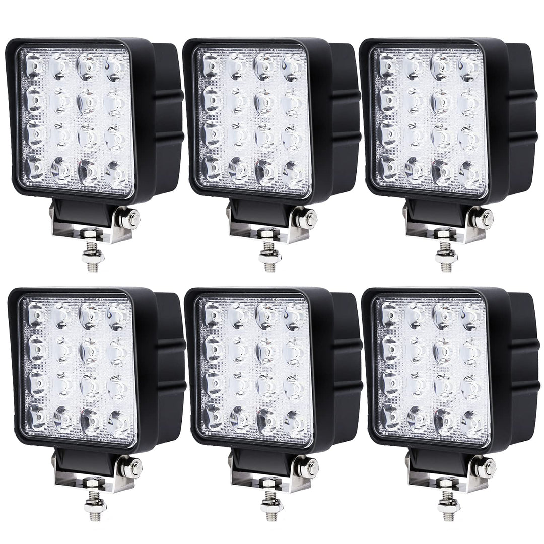 Rechteck LED Arbeitsscheinwerfer 12Volt 24V 48W LED Scheinwerfer für traktor,LKW,Offroad, SUV, ATV,