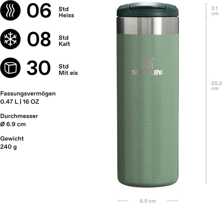 STANLEY 1913 Aerolight Transit Thermobecher 0.47L - Hält 6 Stunden Heiss - Spülmaschinenfest - Kaffe