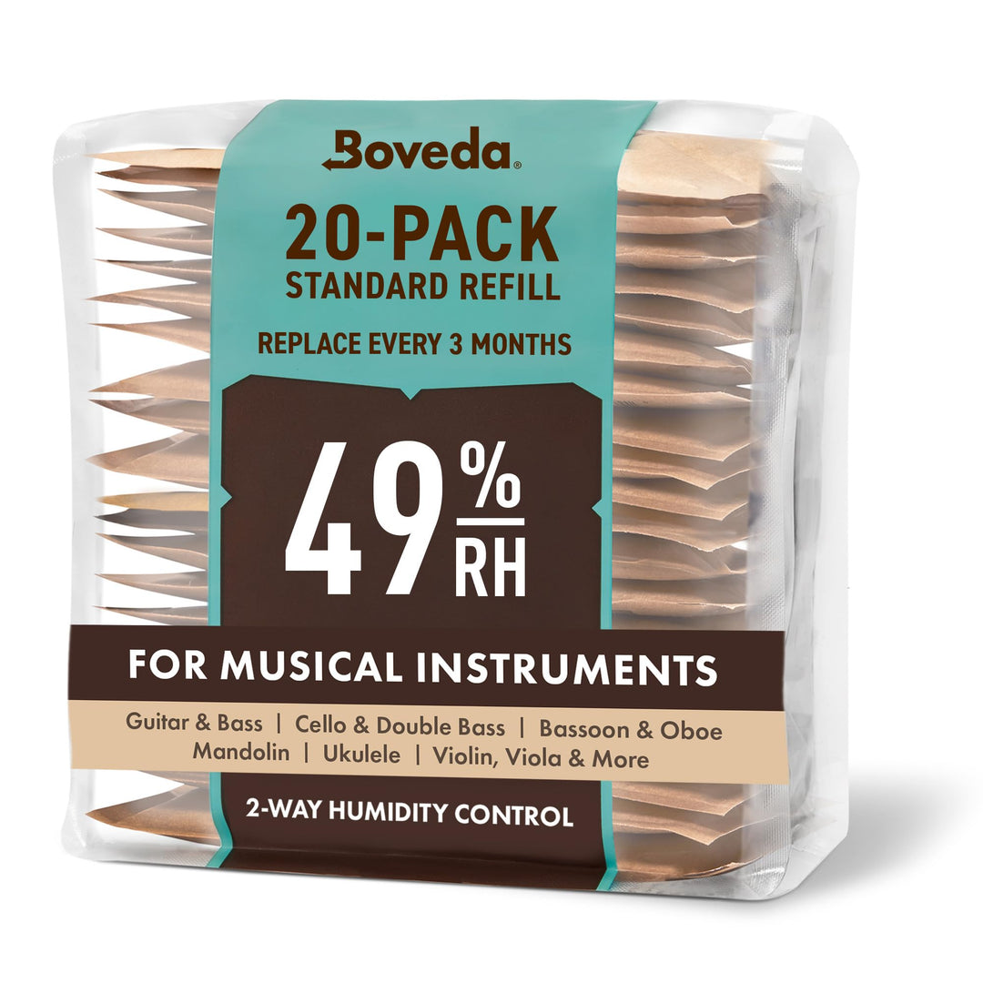 Boveda für Musikinstrumente | Ersatz für 2-Wege-Feuchtigkeitsregulierung mit 49 % relativer Feuchtig