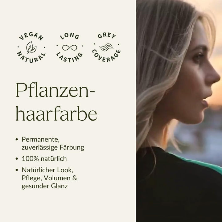 khadi BERLIN BLOND Pflanzenhaarfarbe - Färbt Dein Haar in einem aschig-kühlen Blondton - Naturhaarfa