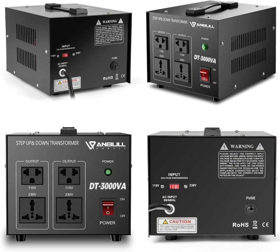 Anbull DT- 2000W Spannungswandler Ringkern-Transformator, Spannungswandler 110V auf 230V, Step up do